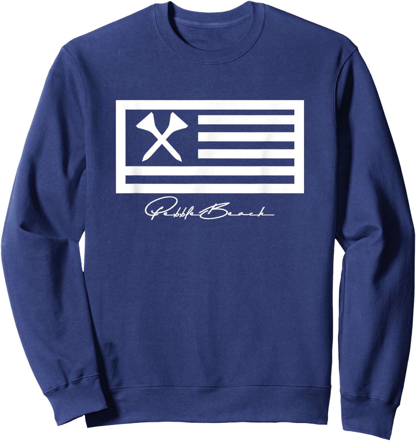 Pebble Beach Golf | US FLAG Sweatshirt - Sweatshirt | Navy