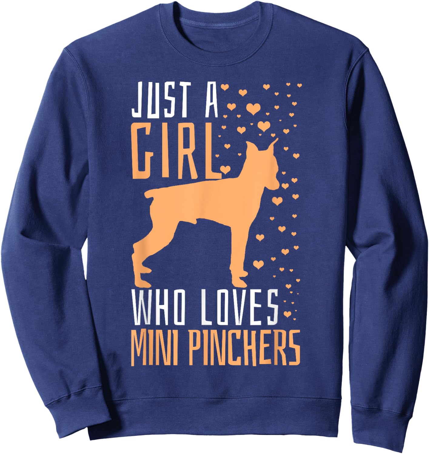 Mini Pincher Dog Just A Girl Who Loves Dogs Gift Sweatshirt - Sweatshirt | Navy