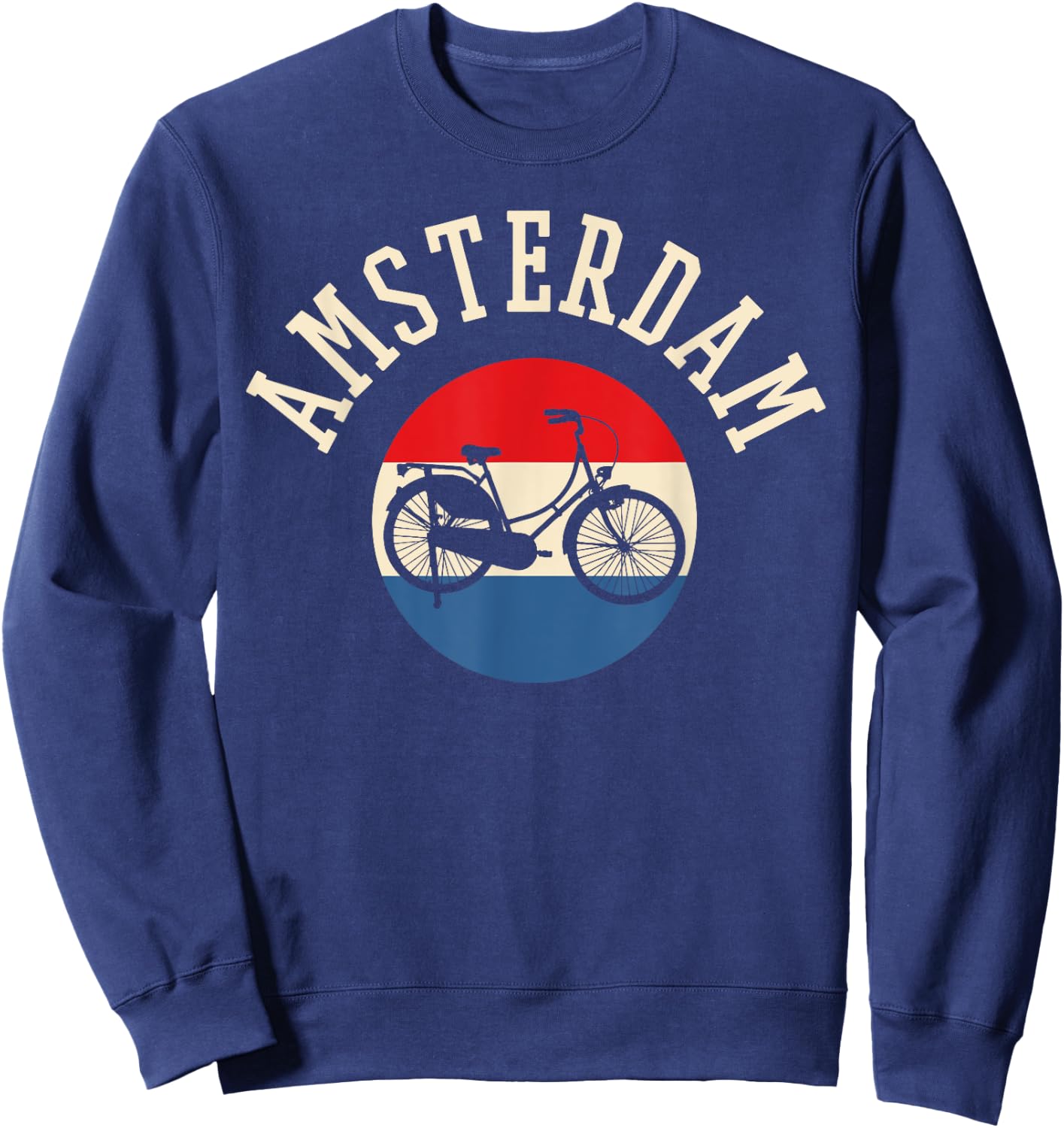 Travel Love Amsterdam Amsterdam Black -Adults Small Classic Fit Short Sleeve Sweatshirt - Sweatshirt | Navy