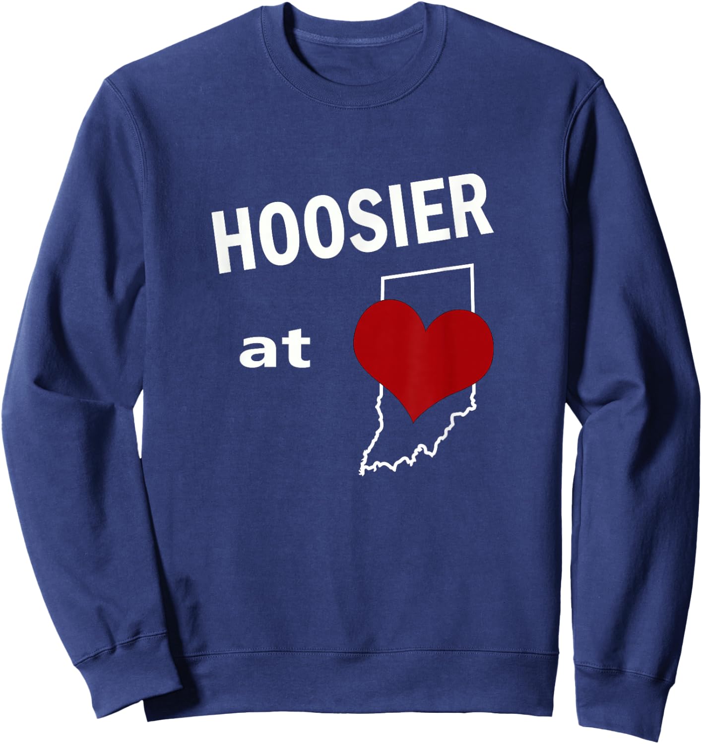 Indiana Displaced Hoosier at Heart Sweatshirt - Sweatshirt | Navy