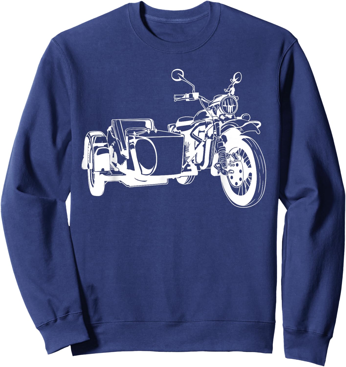 Sidecar Motorcycle Vintage 3-Wheel Motorbike Sweatshirt - Sweatshirt | Navy