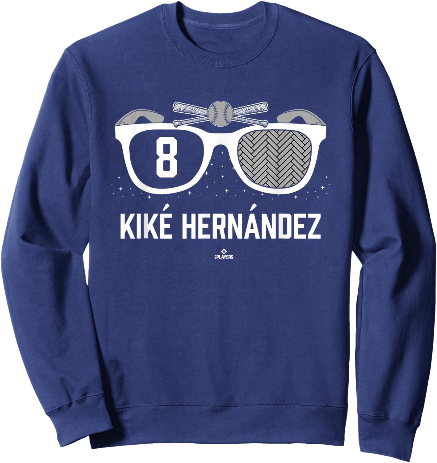American Glasses Kiké Hernández Los Angeles Baseball MLBPA Sweatshirt - Sweatshirt | Navy