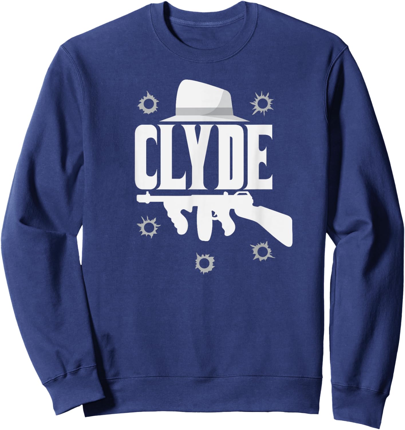 Clyde and Bonnie Halloween Matching Couples Costume Sweatshirt - Sweatshirt | Navy