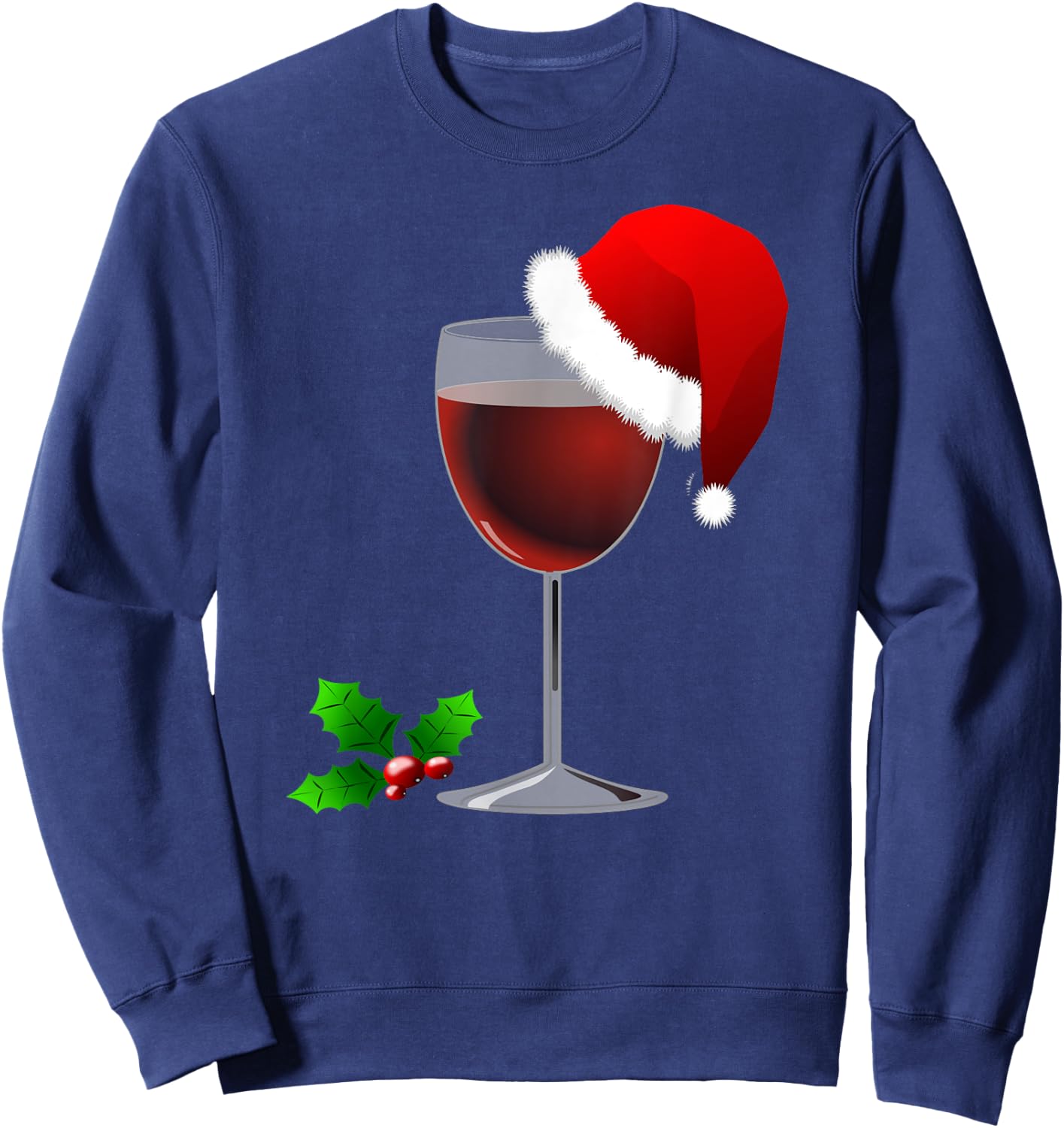 Wine Gift Christmas Shirt; Funny Wine Shirt for Parties Sweatshirt - Sweatshirt | Navy