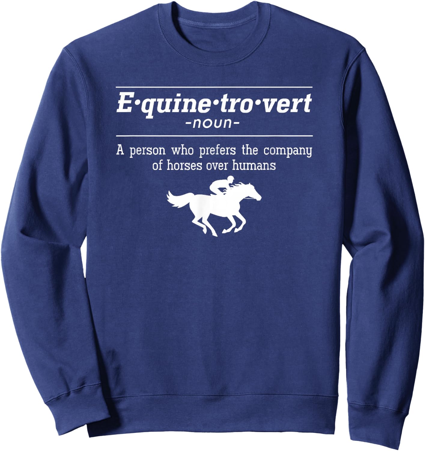 Equinetrovert Horse Definition Sweatshirt - Sweatshirt | Navy