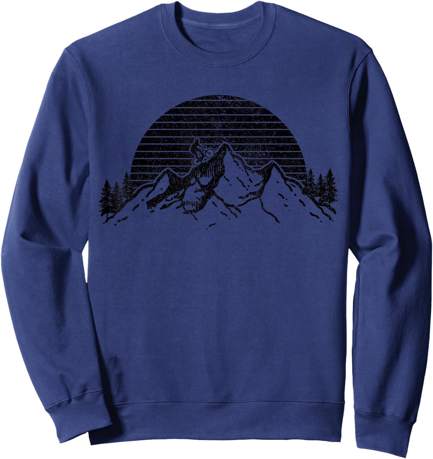 Mountain Bike MTB Bicycle Cycling Downhill Biking Gift Sweatshirt - Sweatshirt | Navy