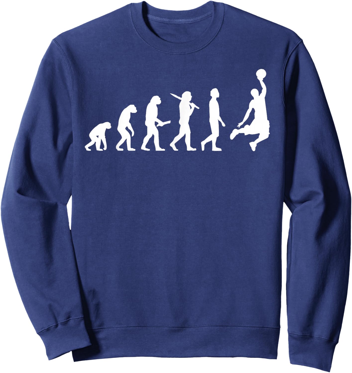 Funny Basketball Evolution - Basketball Player Sweatshirt - Sweatshirt | Navy