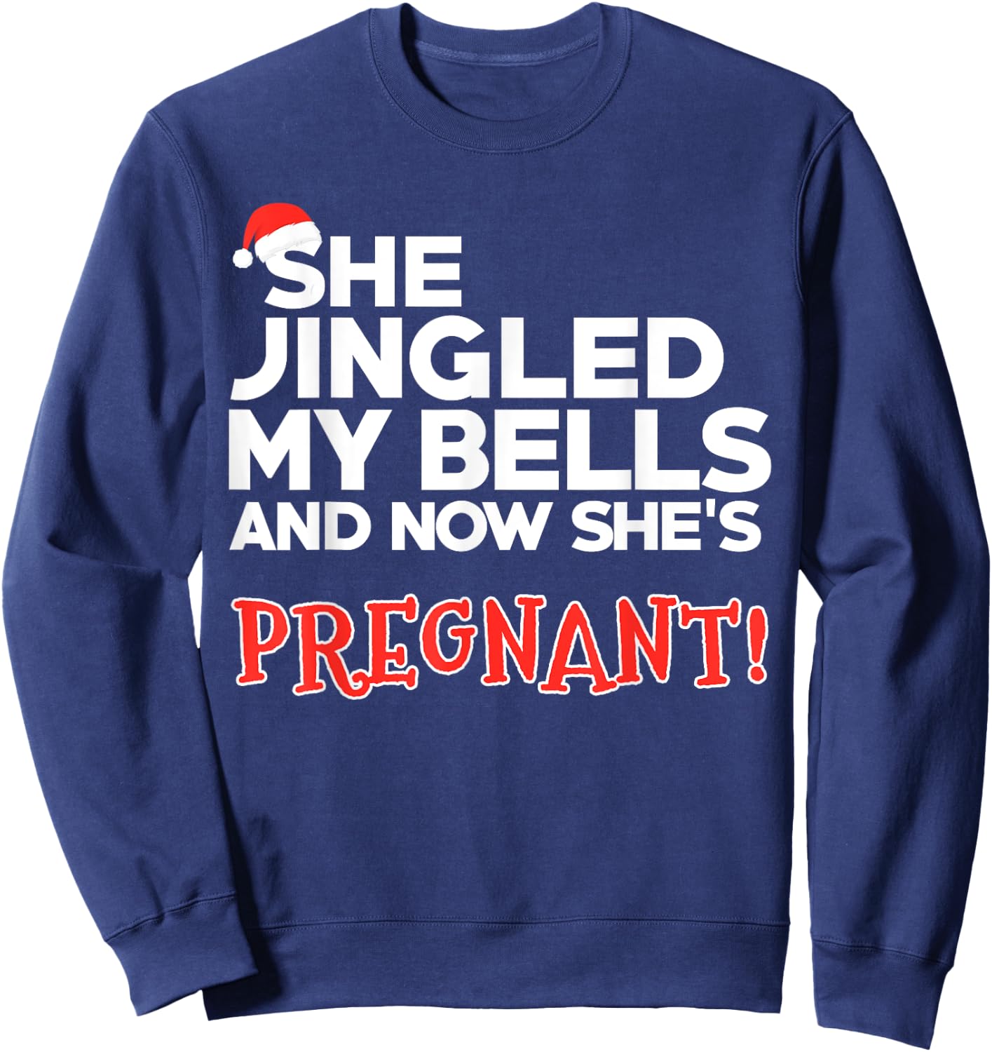 Dad to Be Funny Christmas Pregnancy Announcement Sweatshirt - Sweatshirt | Navy