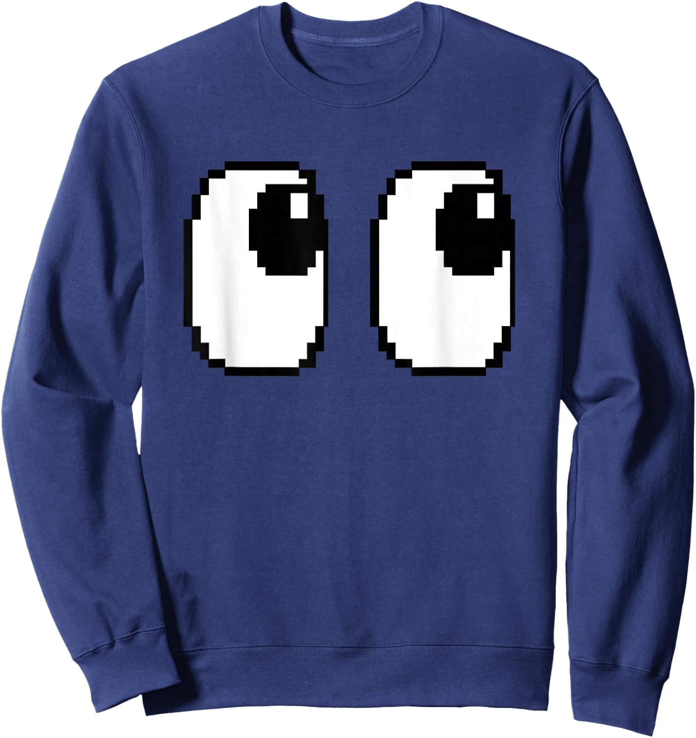 Pixel Ghost Eyes Halloween Game Group Costume Sweatshirt - Sweatshirt | Navy