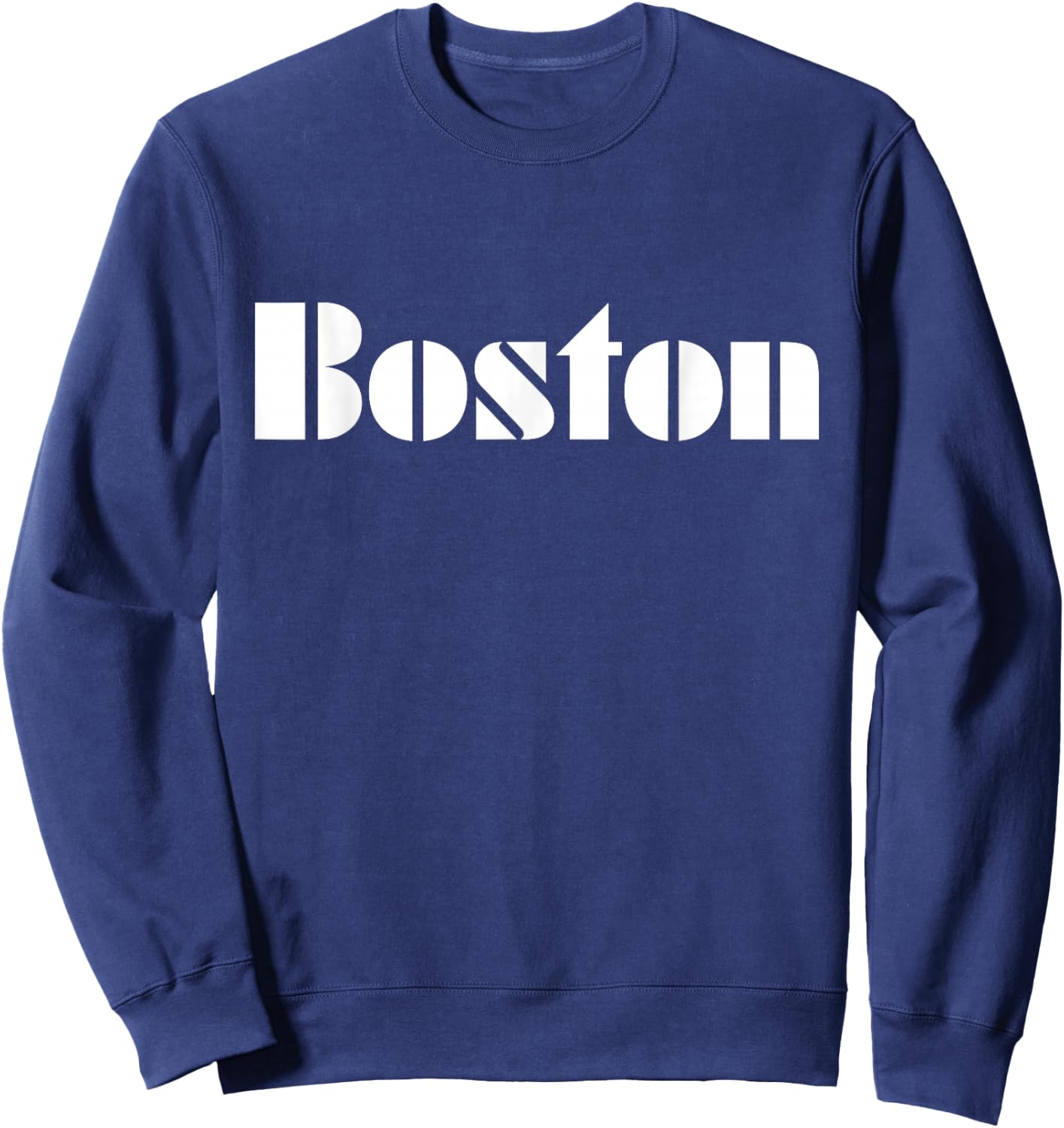 Boston - Old School Police Font Sweatshirt - Sweatshirt | Navy