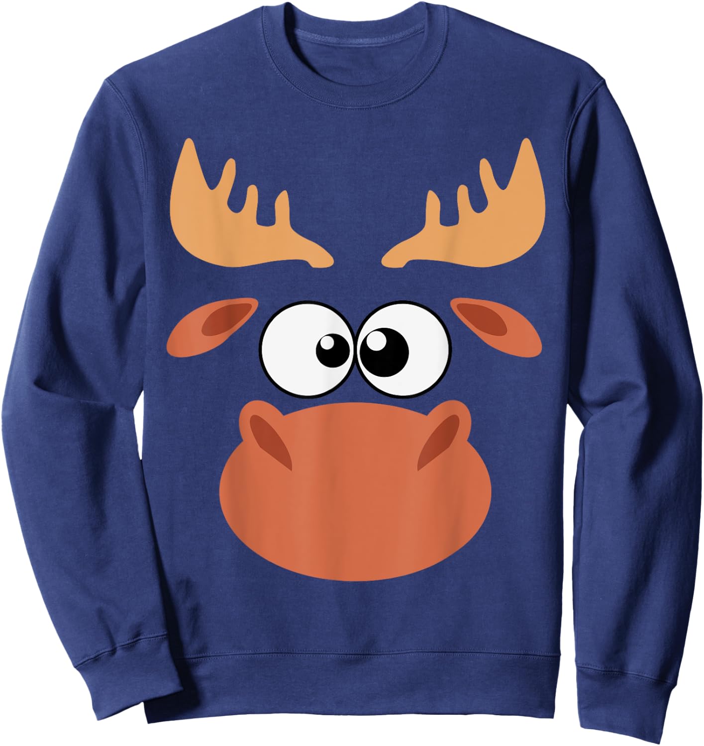 Funny Moose Face Gift kids Sweatshirt - Sweatshirt | Navy