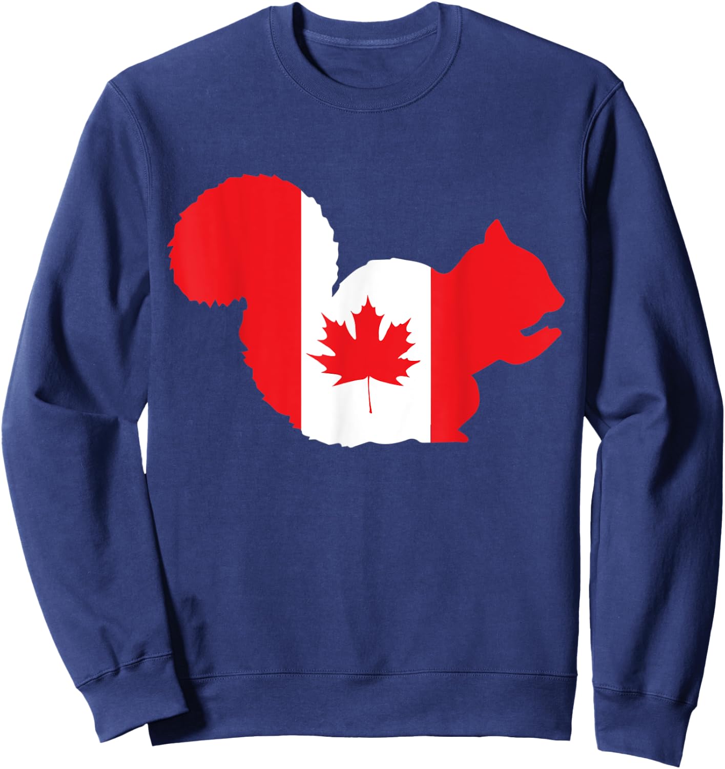 Proud Canadian Canada Squirrel Canada Day Sweatshirt - Sweatshirt | Navy