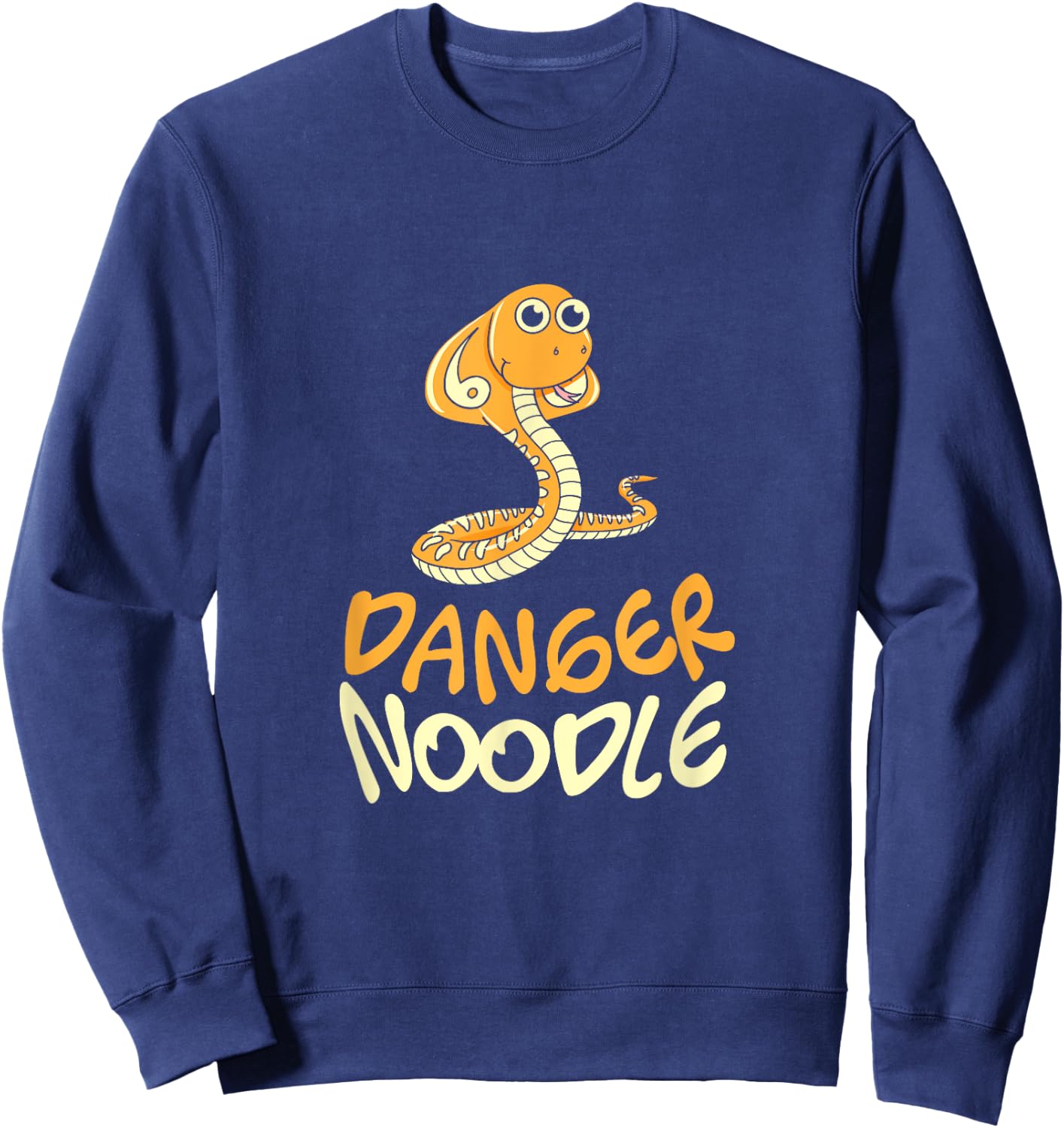 Danger Noodle Snake Funny Fake Animal Gift T Shirt Sweatshirt - Sweatshirt | Navy