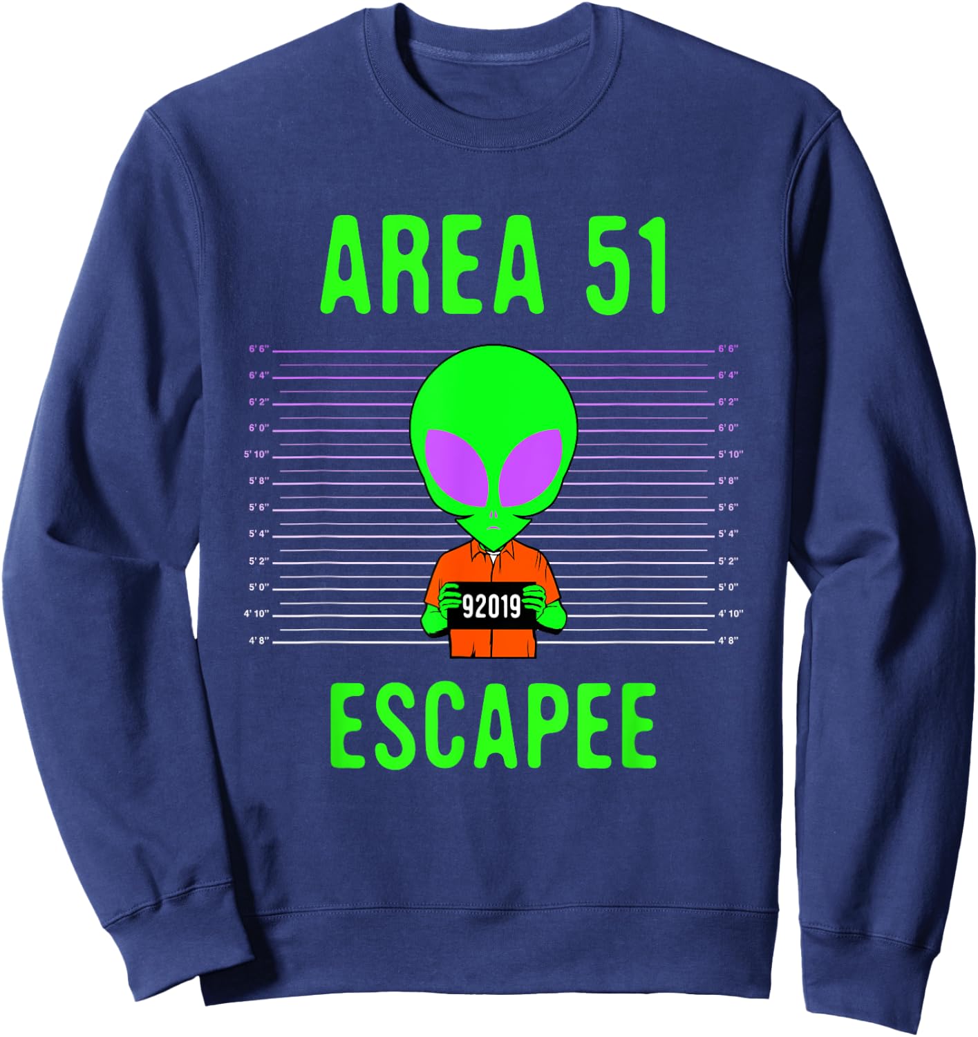 Storm Area 51 Meme Alien Costume Halloween Apparel - Adult - Black - Short Sleeve - Alien Graphic - Halloween - Fantasy - Men, Adults - Small Sweatshirt - Sweatshirt | Navy