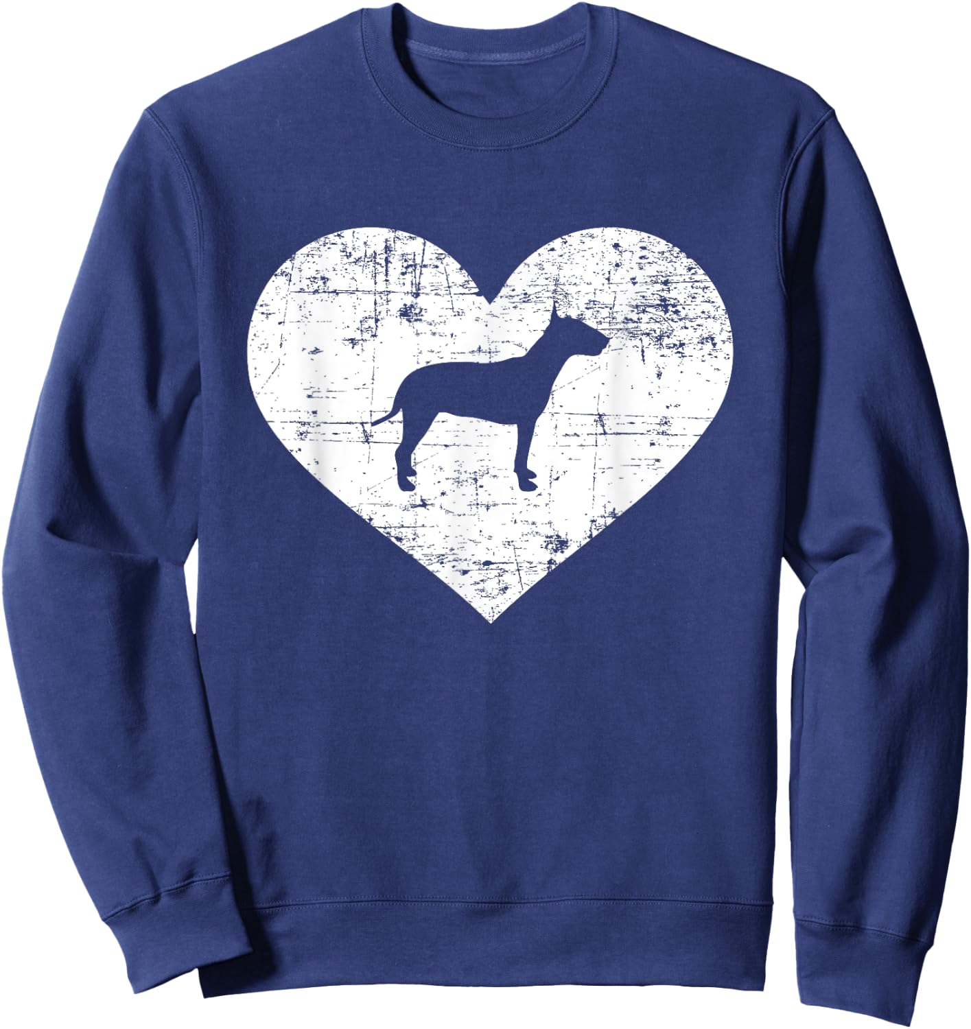 Bull terrier heart Sweatshirt - Sweatshirt | Navy