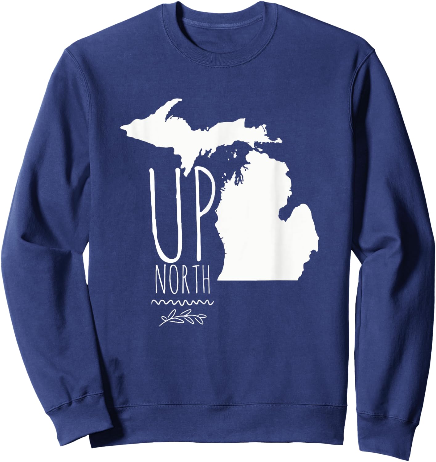 Up North Michigan T Shirt With Lakes Sweatshirt - Sweatshirt | Navy