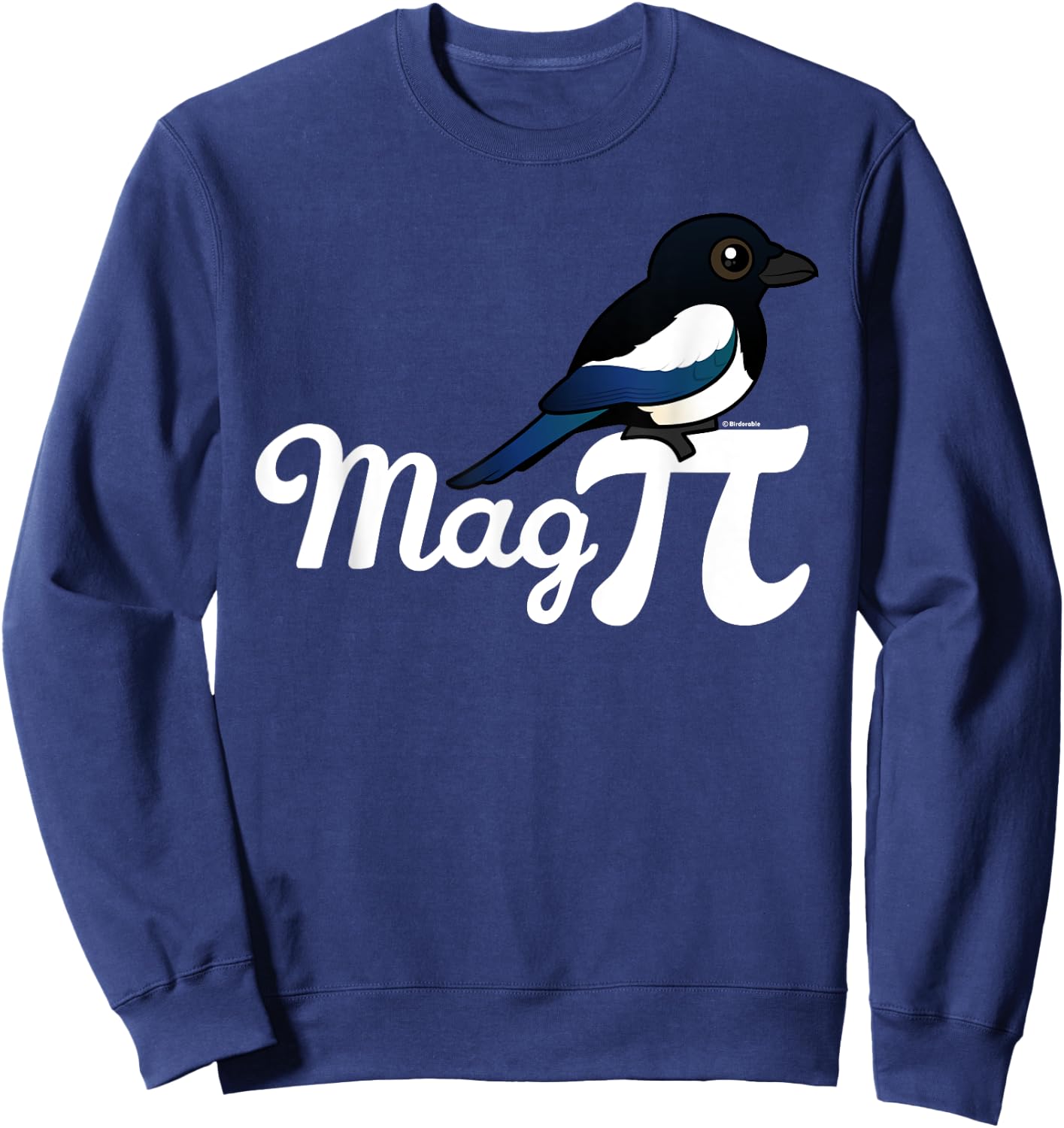 Birdorable Mag PI with Black-billed Magpie Sweatshirt - Sweatshirt | Navy