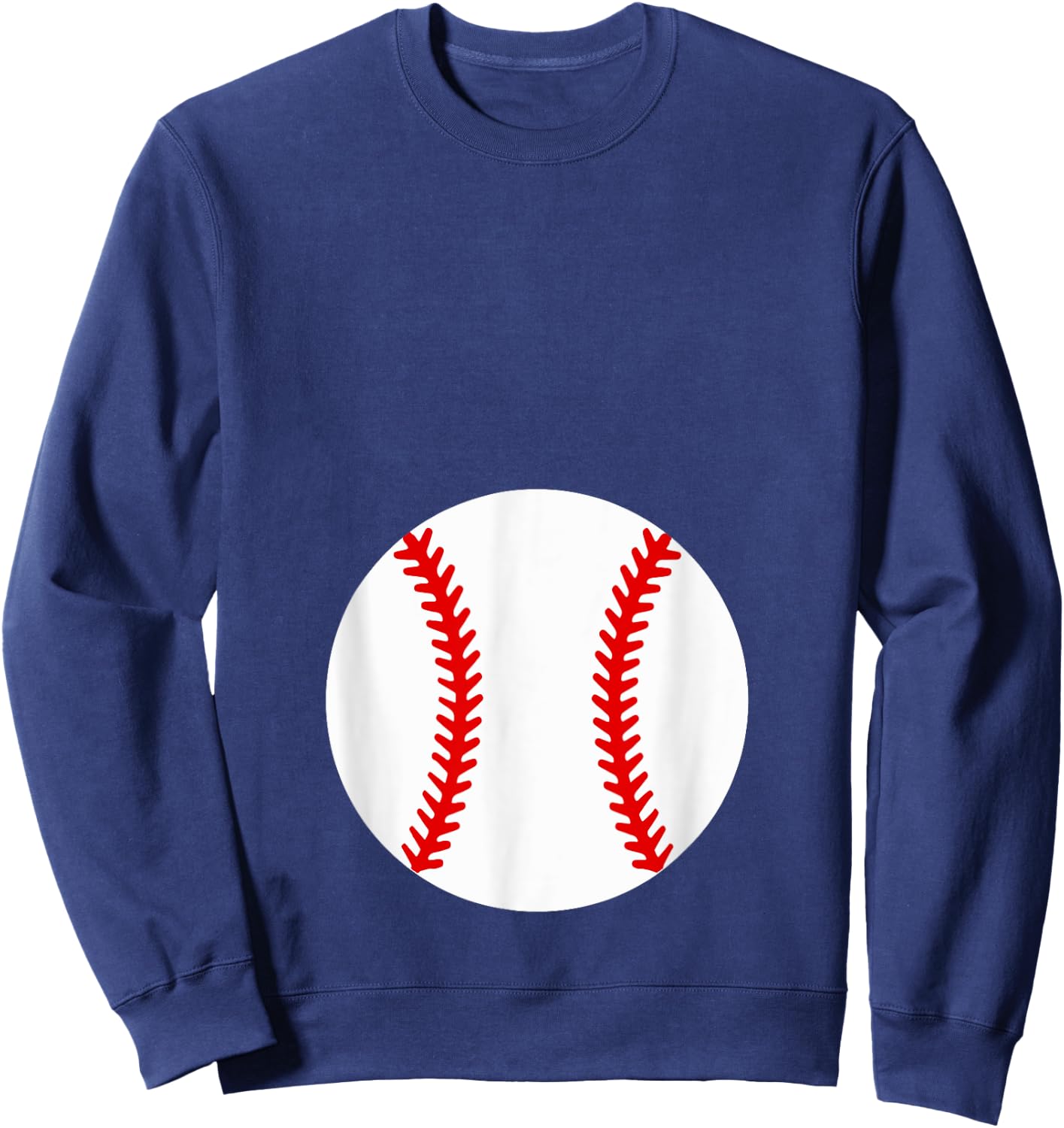 Pregnancy Halloween Costume Shirt - Baseball Pregnant Sweatshirt - Sweatshirt | Navy
