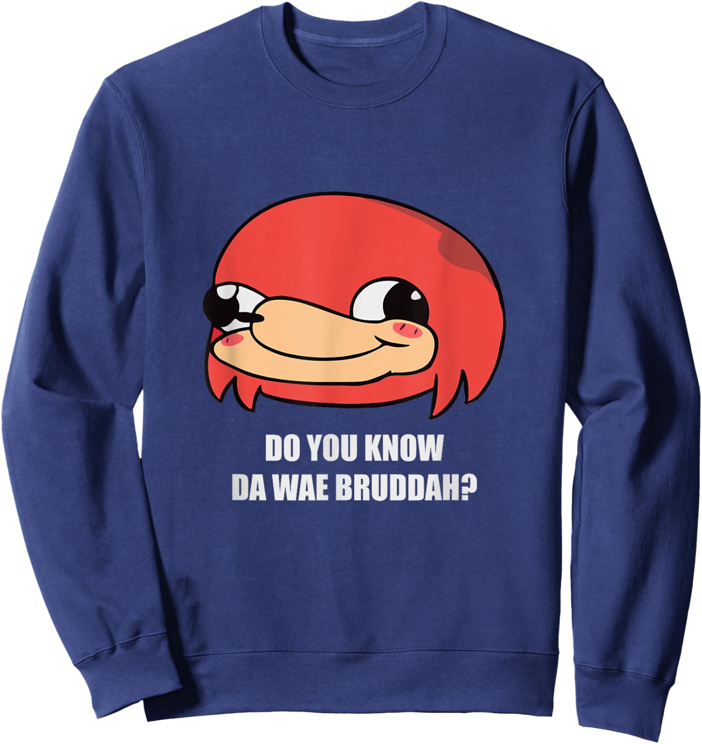 Ugandan Warrior Shirt Vr Know Da Wae Bruddah Funny Meme Men Sweatshirt - Sweatshirt | Navy