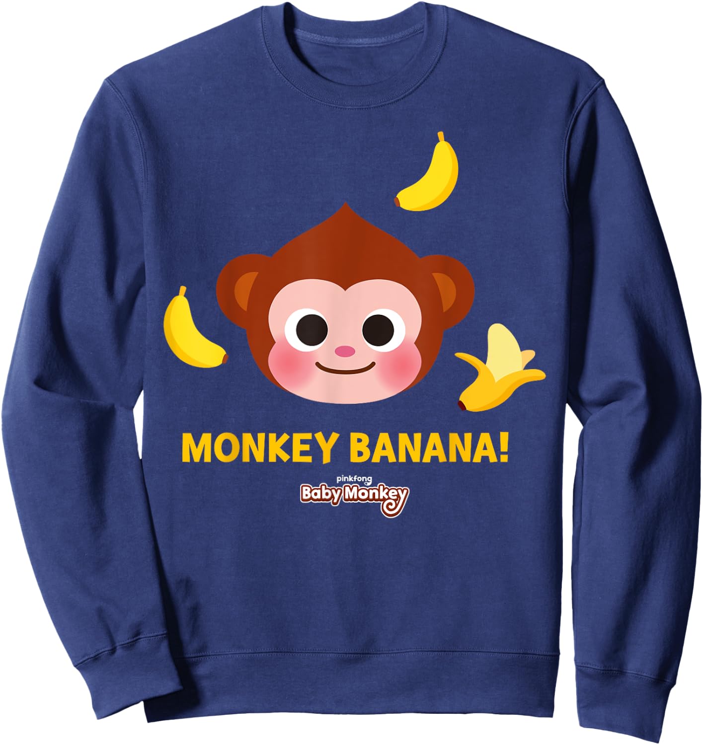 Pinkfong Monkey Banana! Official Sweatshirt - Sweatshirt | Navy