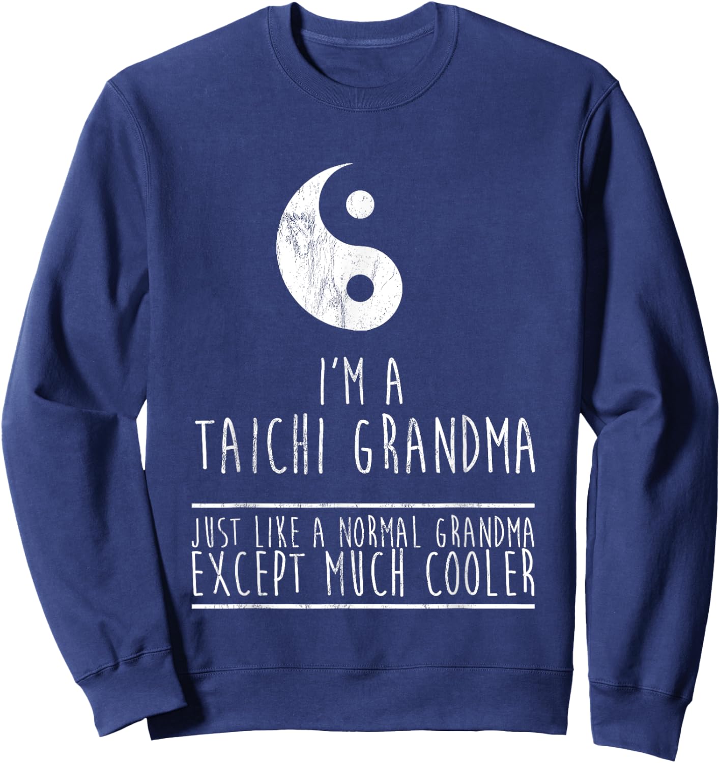 Funny Taichi Grandma Christmas Gift Grandma Sweatshirt - Sweatshirt | Navy