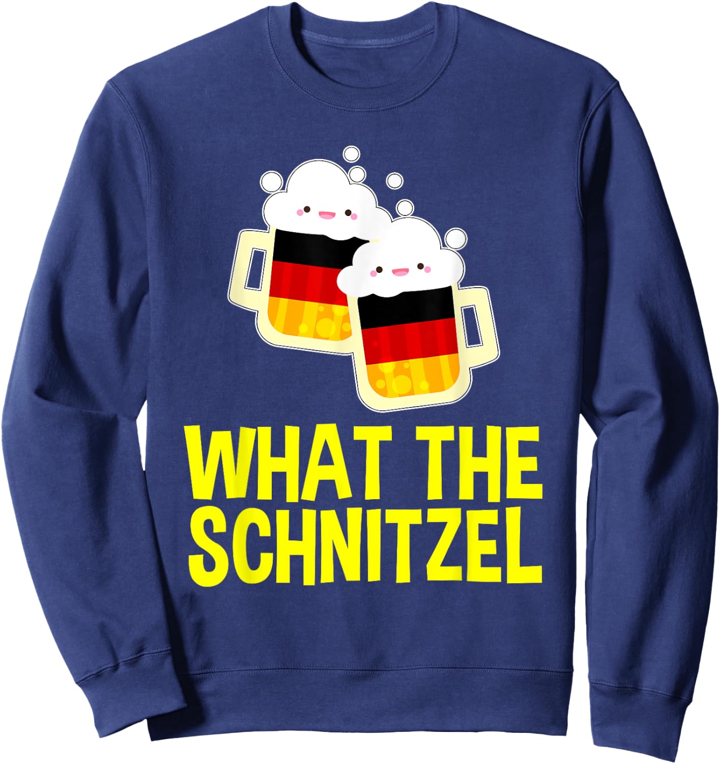 Best Oktoberfest Outfit What the Schnitzel German Beer Gifts Sweatshirt - Sweatshirt | Navy