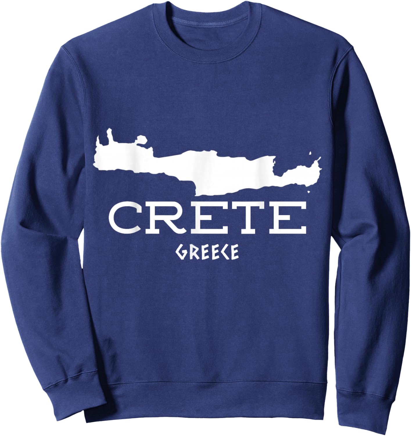 Island Of Crete Greece Cretan Souvenir Hellas Vacation Sweatshirt - Sweatshirt | Navy