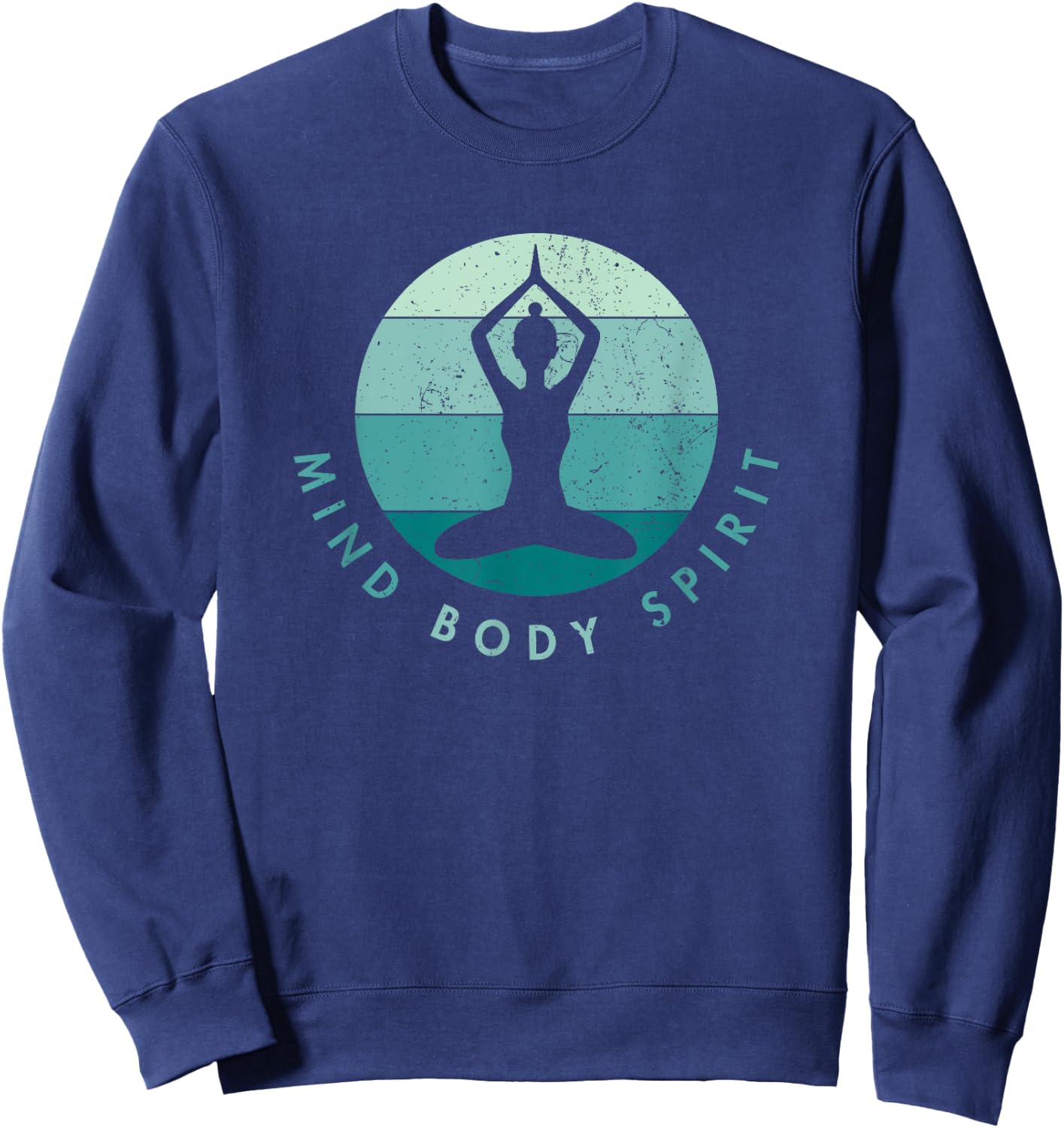 Meditation Yoga - Mind Body Soul - Cool Blue Sweatshirt - Sweatshirt | Navy