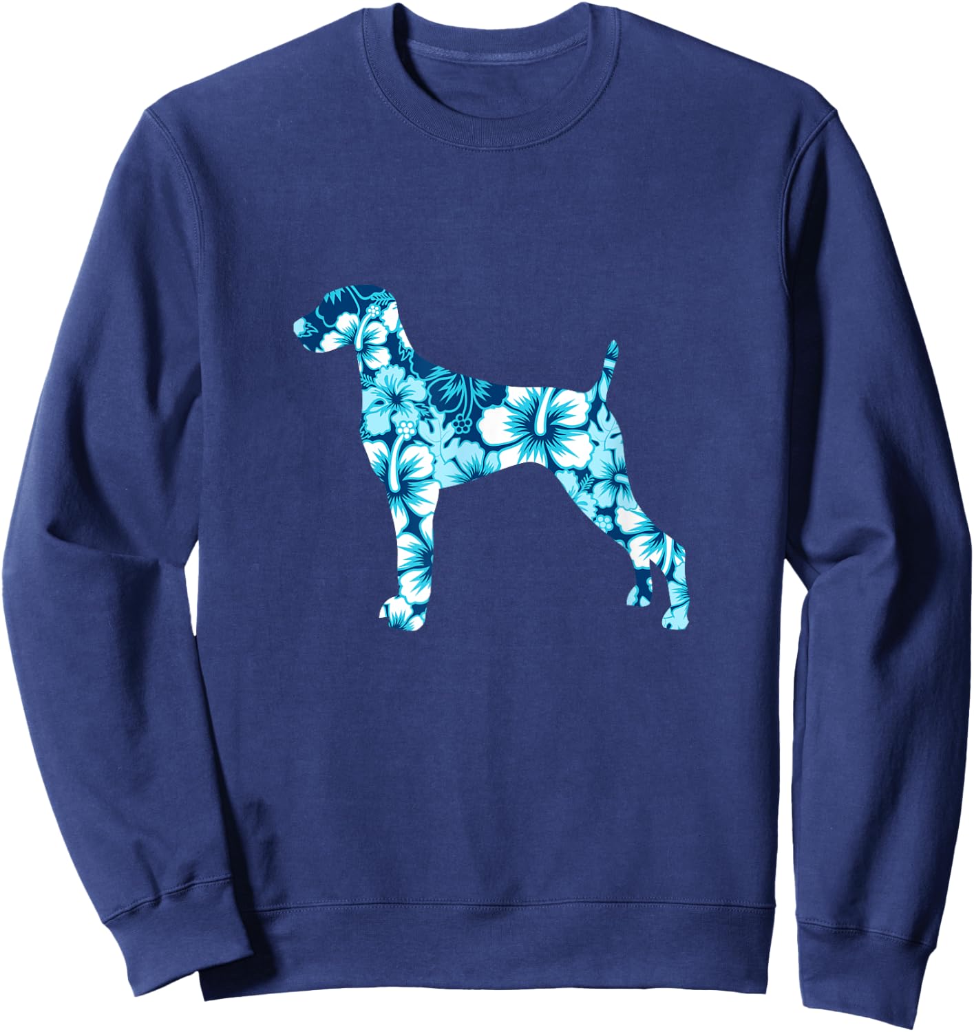 Weimaraner Aloha Hawaiian Dog Sweatshirt - Sweatshirt | Navy
