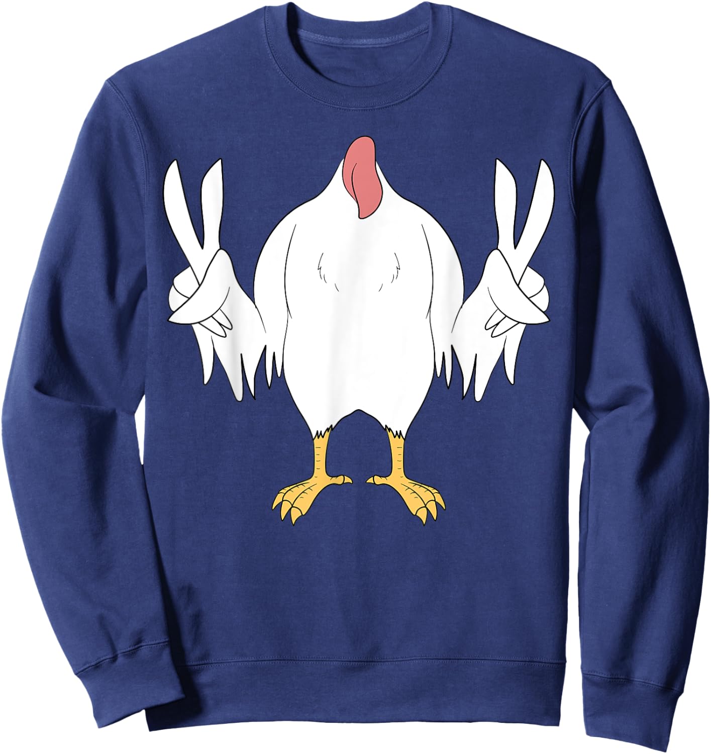 Chicken Body Costume Easy Halloween Costume Gift Funny Sweatshirt - Sweatshirt | Navy