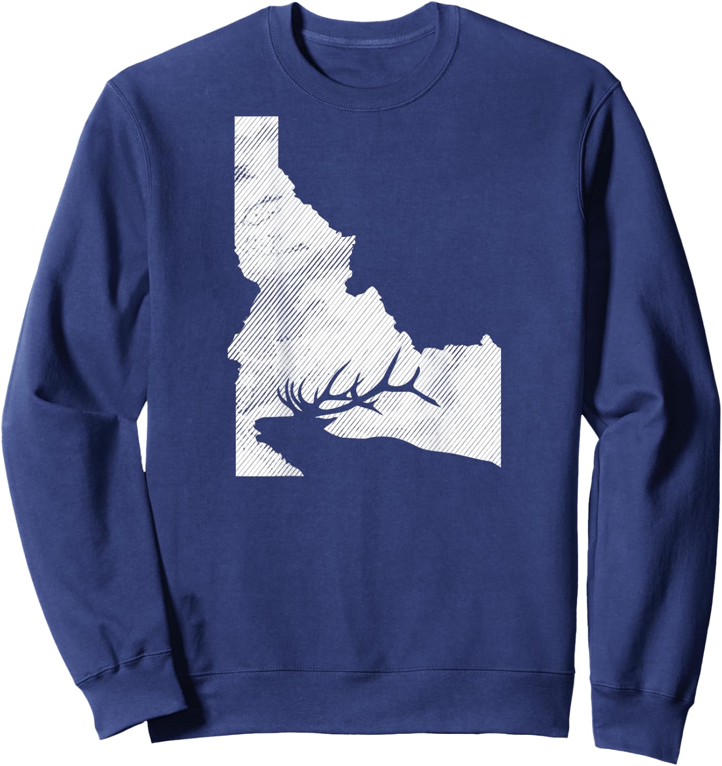 Idaho Elk Hunting (Print on Back) Sweatshirt - Sweatshirt | Navy