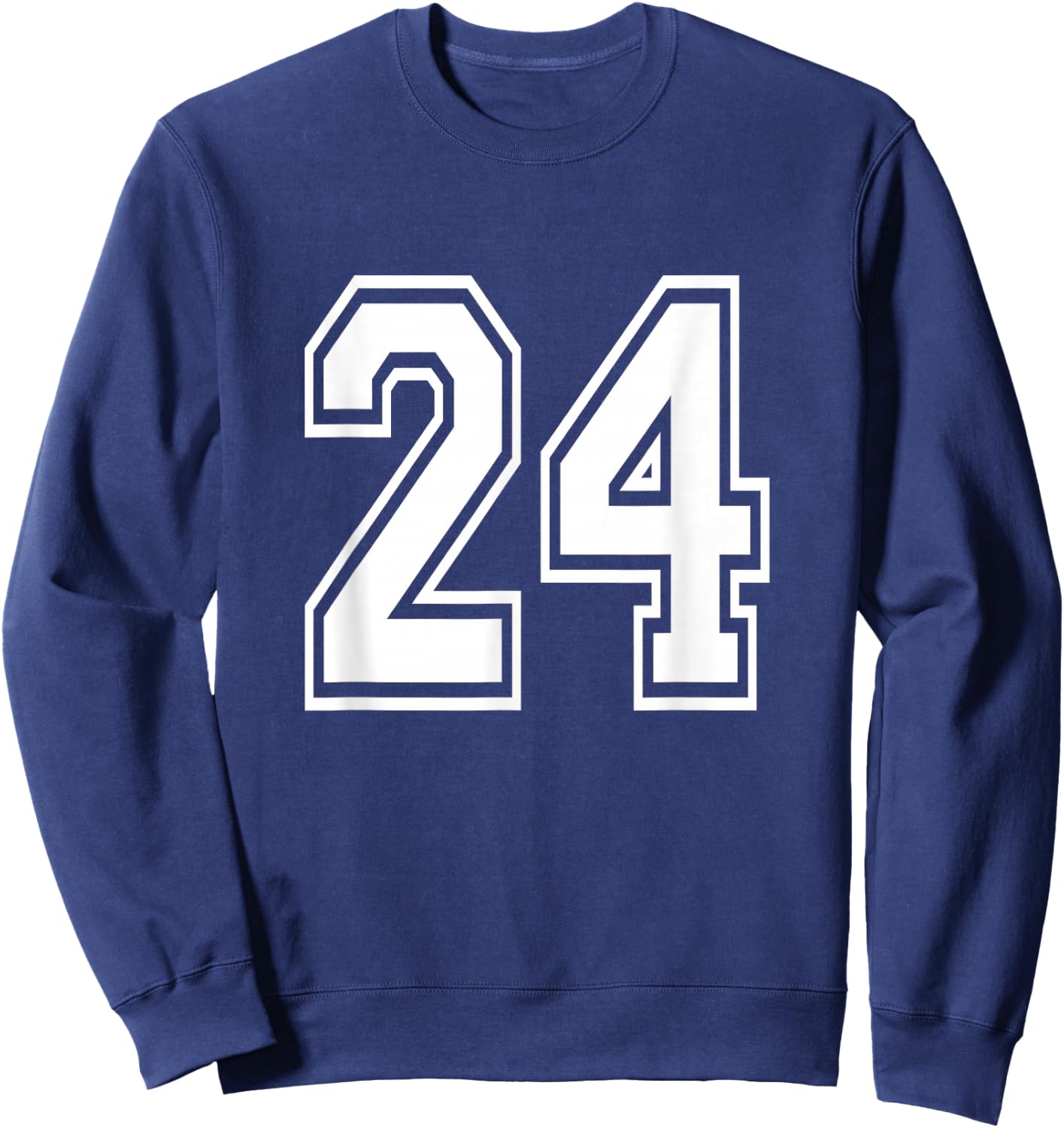 Number 24 Birthday Varsity Sports Team Jersey Sweatshirt - Sweatshirt | Navy
