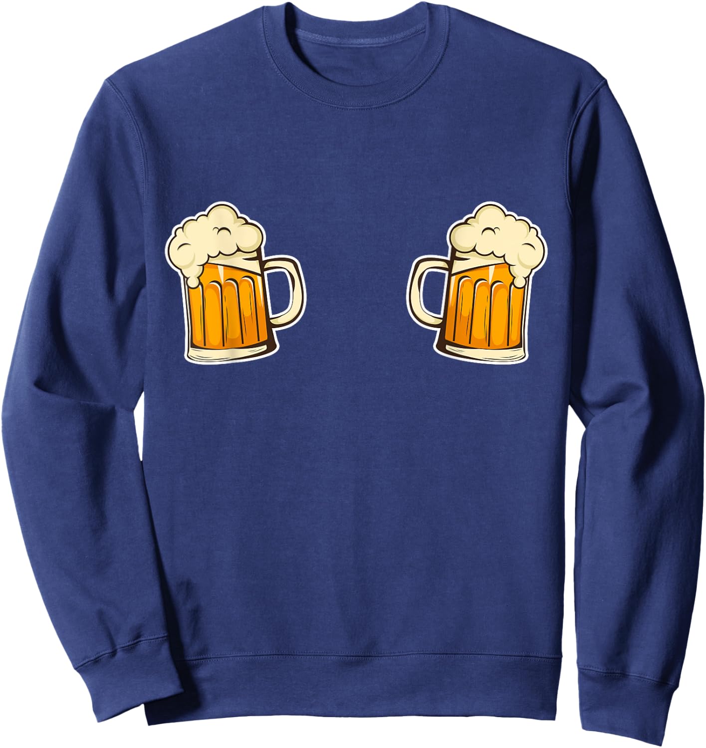 Titties n Beer Boob Shirt Sexy Funny Boobs Tits Mugs Sweatshirt - Sweatshirt | Navy