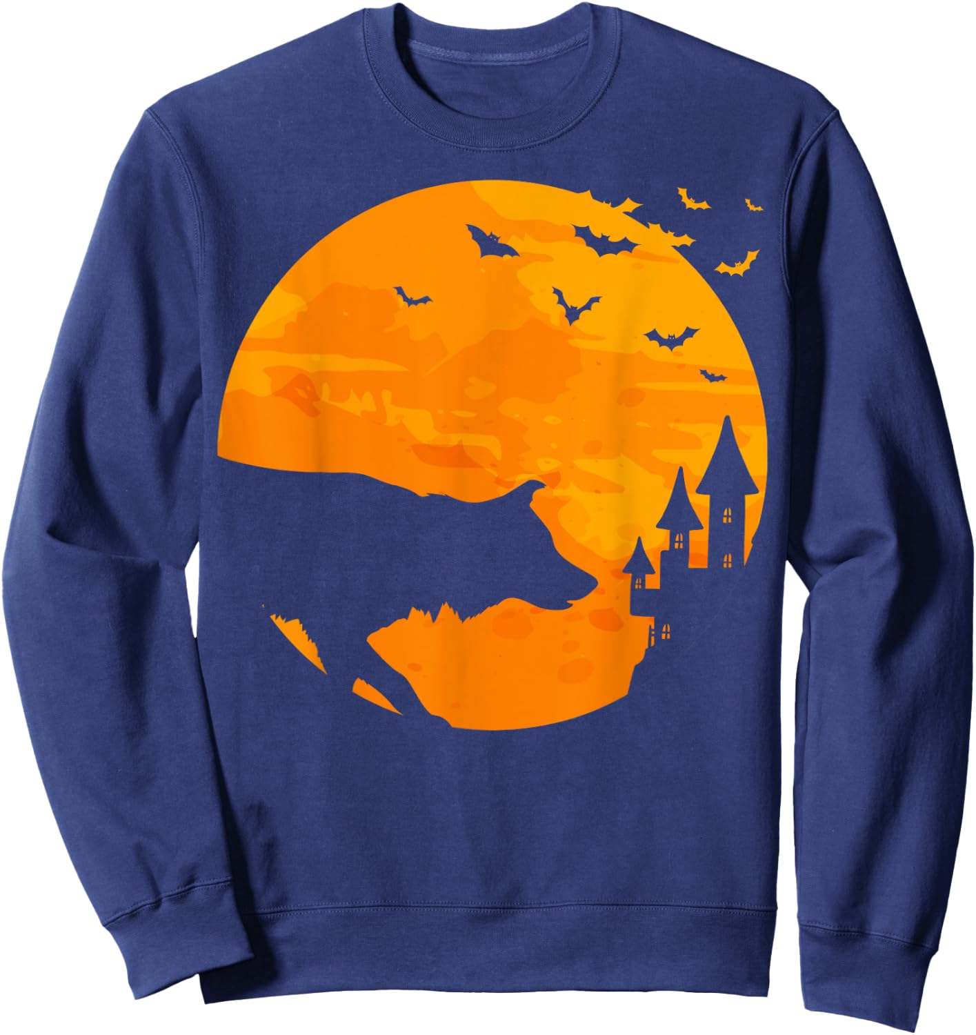 Border Collie Scary Halloween T Shirt Sweatshirt - Sweatshirt | Navy