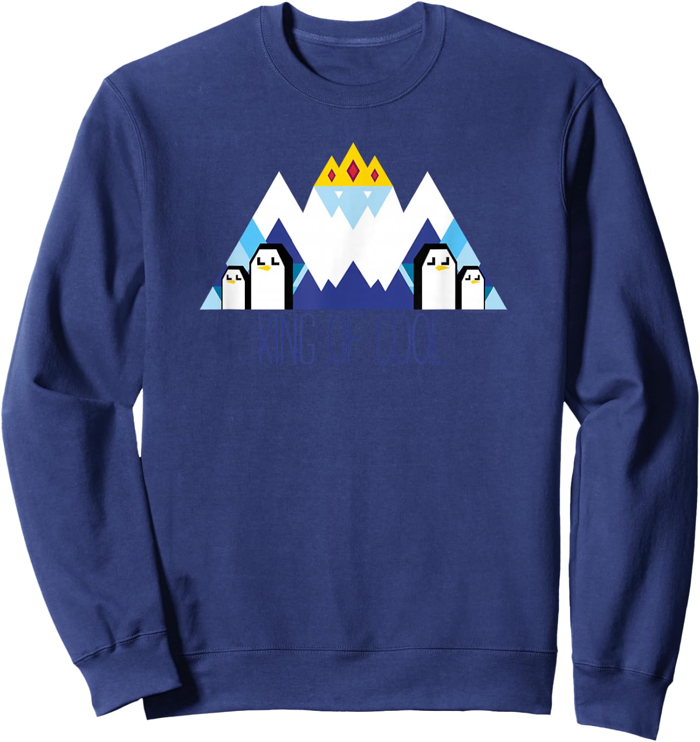 Cartoon Network Adventure Time Ice King Geo , Boys, -Adults, -Kids, Short Sleeve, Blue, Small Sweatshirt - Sweatshirt | Navy
