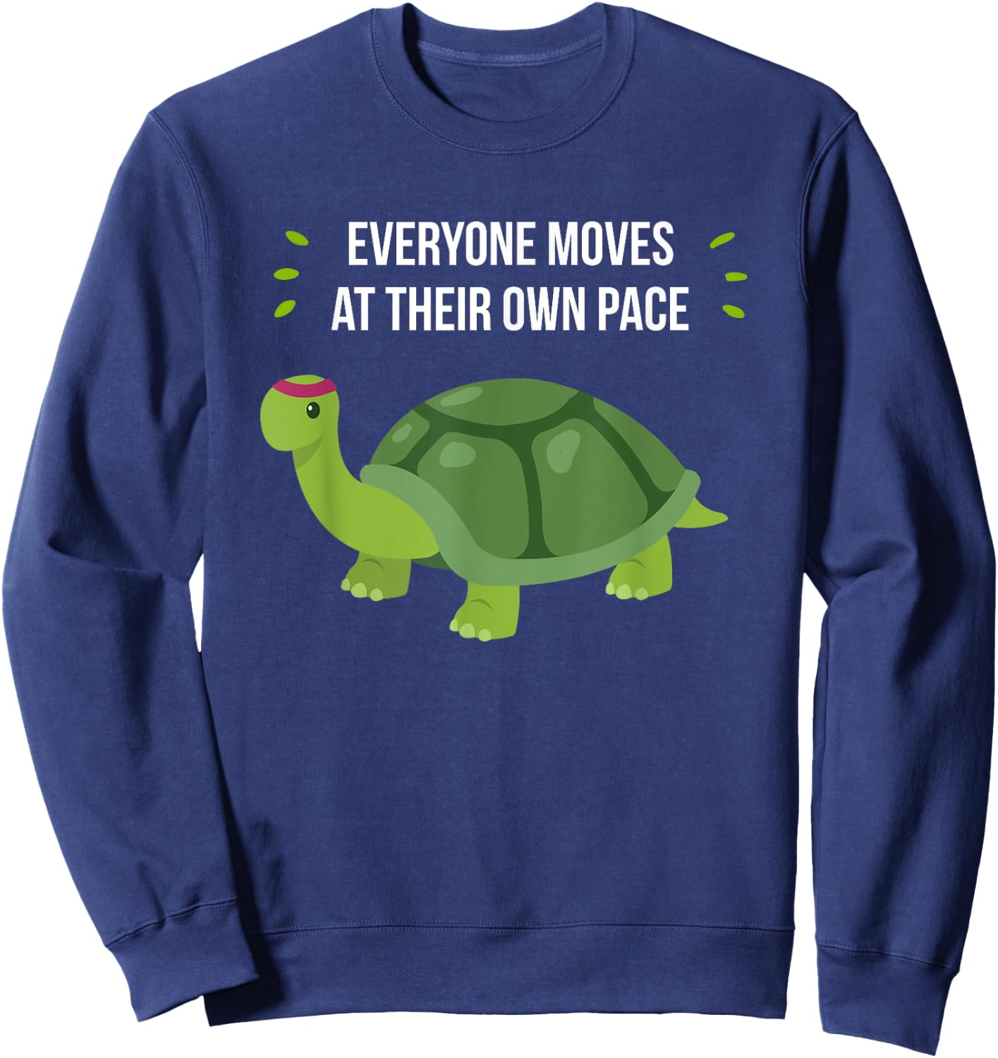 Funny Turtle Motivational Running Sweatshirt - Sweatshirt | Navy
