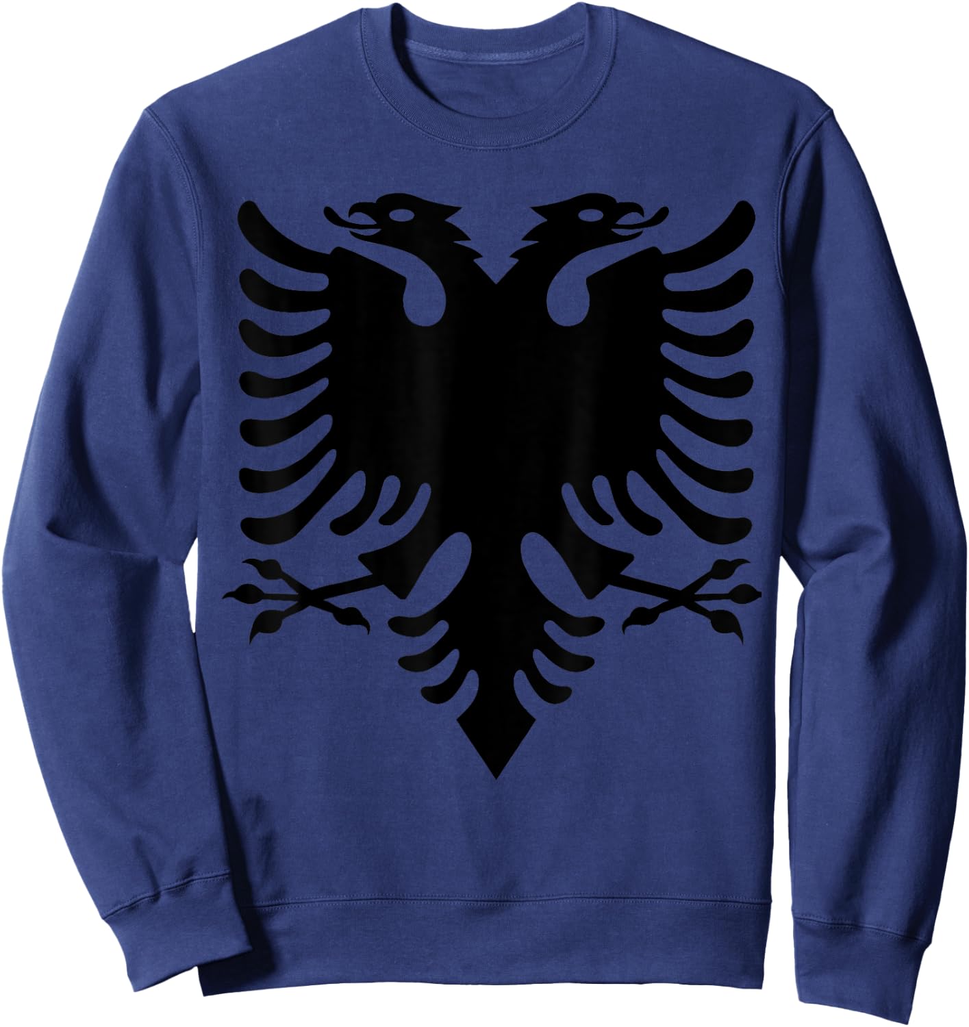 Albanian Flag Eagle Double Red Albania Shqipe Kosovo Sweatshirt - Sweatshirt | Navy