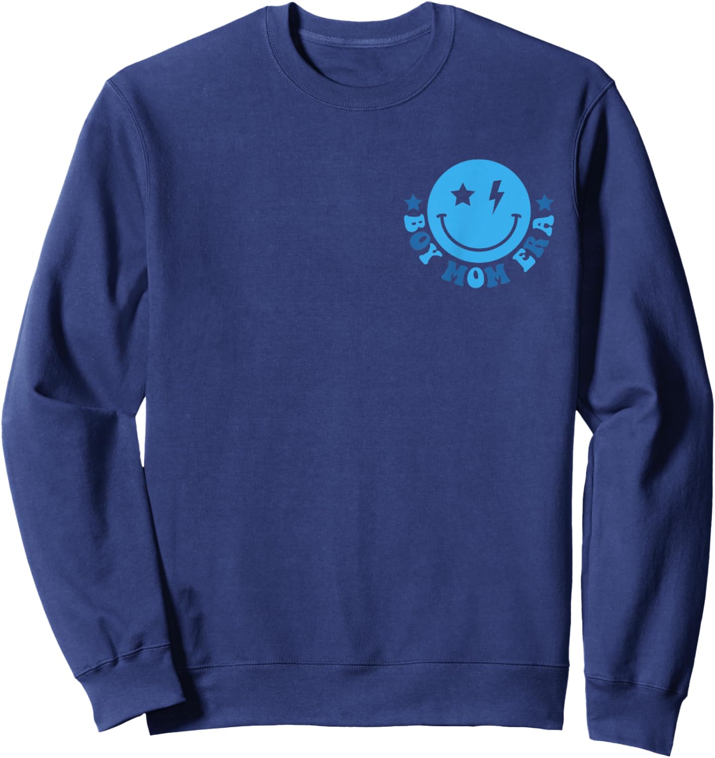 In My Boy Mom Era Shirt Boy Mama Gender Reveal 2 Sided Sweatshirt - Sweatshirt | Navy