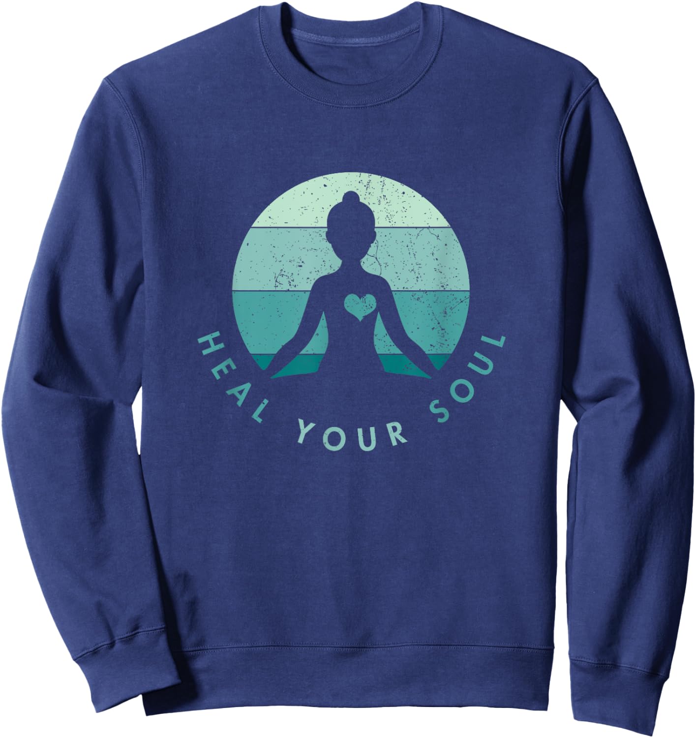 Yoga Meditation - Heal Your Soul Peace Sweatshirt - Sweatshirt | Navy