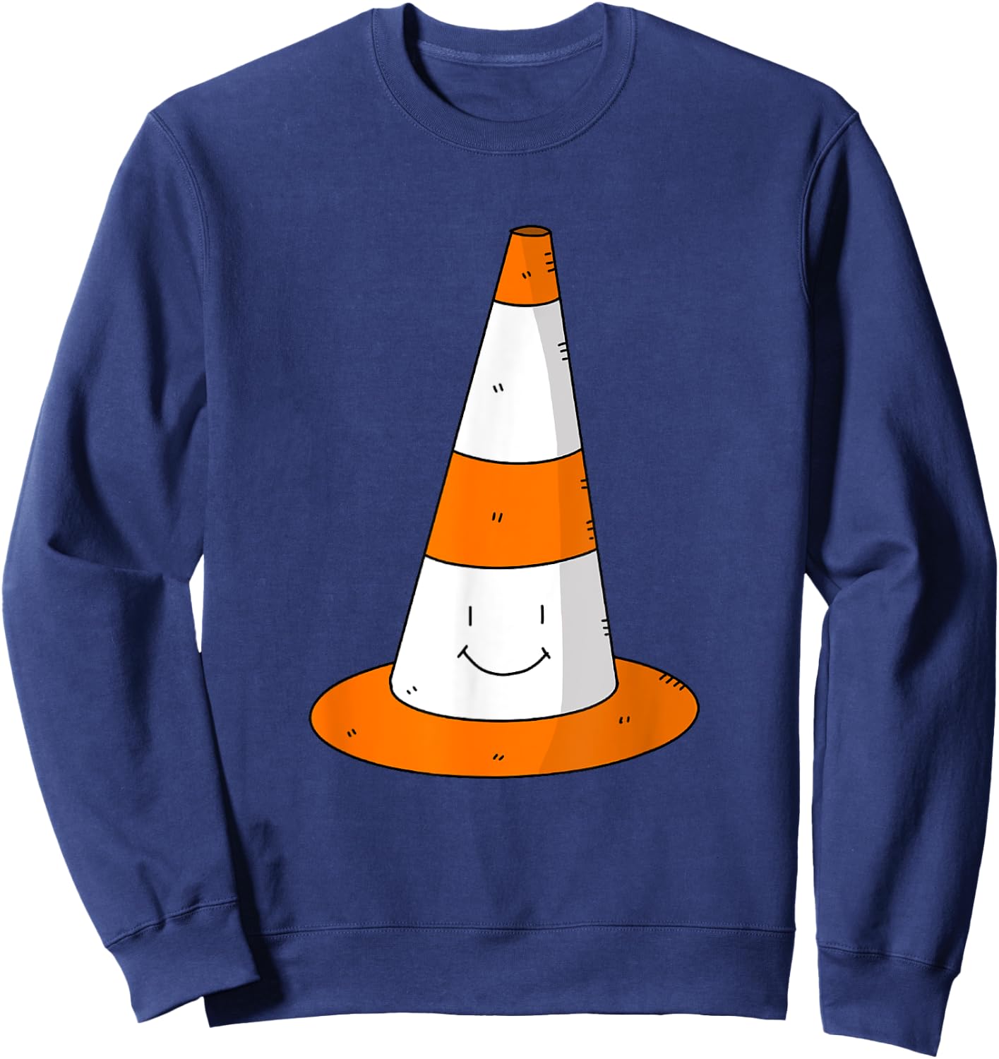 Traffic Cone Costume Adult Easy Halloween Costumes Group Sweatshirt - Sweatshirt | Navy