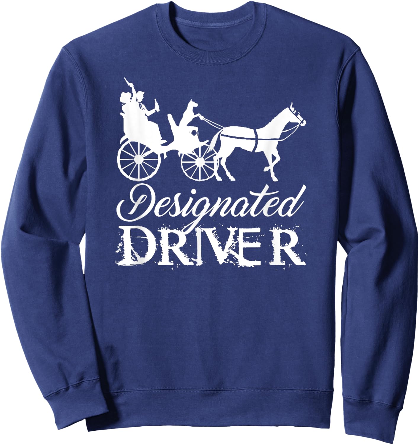 "Designated Driver" Beer & Dog Lover Drinking Sweatshirt - Sweatshirt | Navy