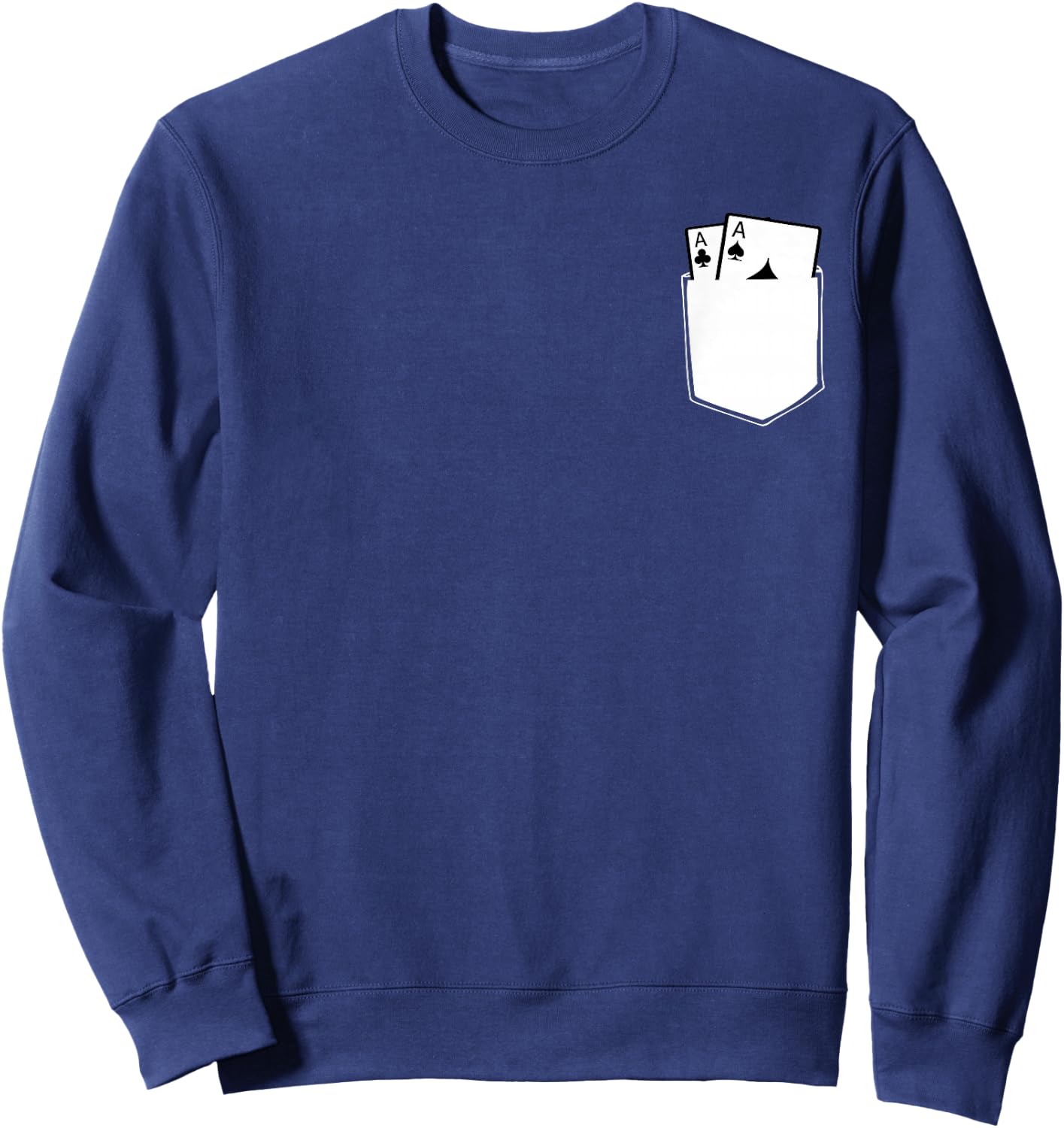 Las Vegas Aces Pocket Aces Poker Spades & Clubs Casino Gift Sweatshirt - Sweatshirt | Navy