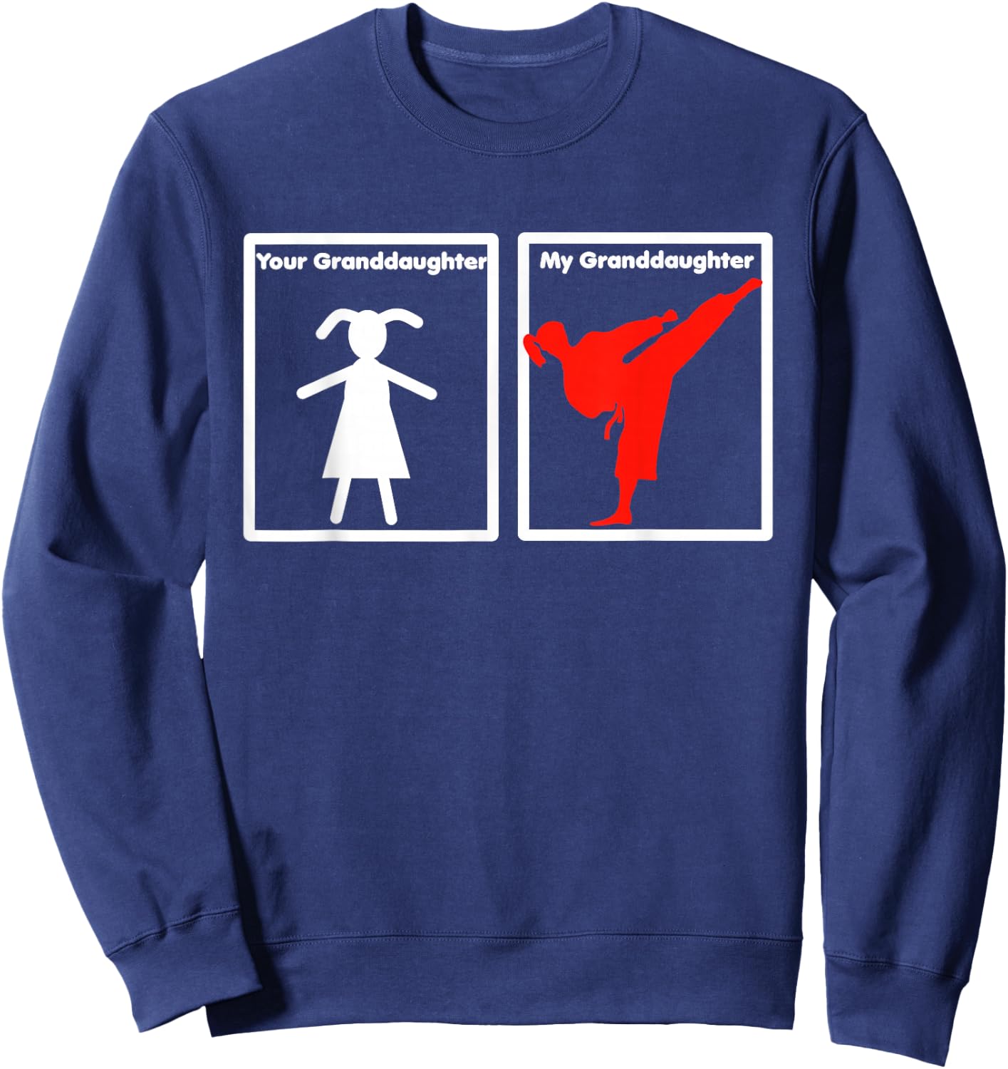 Your Granddaughter My Granddaughter is a Fighter Proud Shirt Sweatshirt - Sweatshirt | Navy