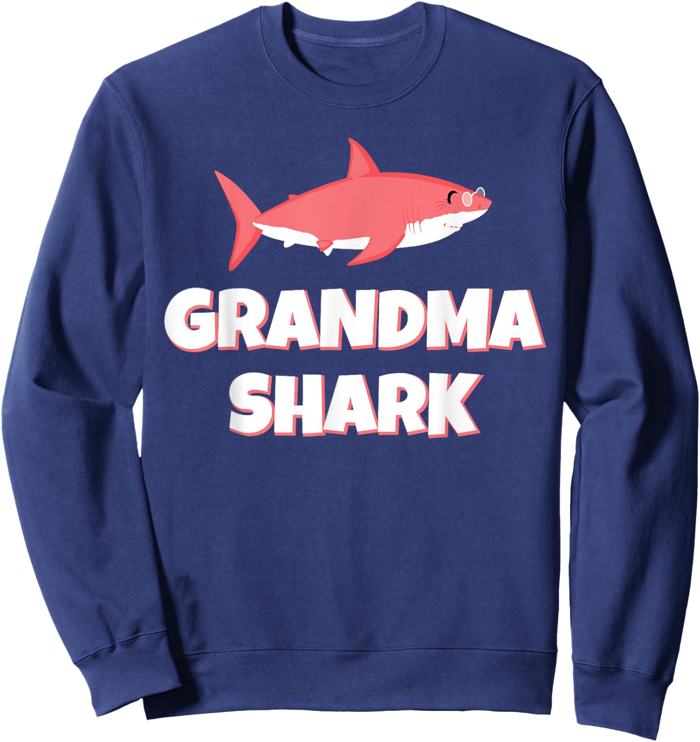 Grandma Shark T Shirt Family Matching Women Jawsome Gifts Sweatshirt - Sweatshirt | Navy