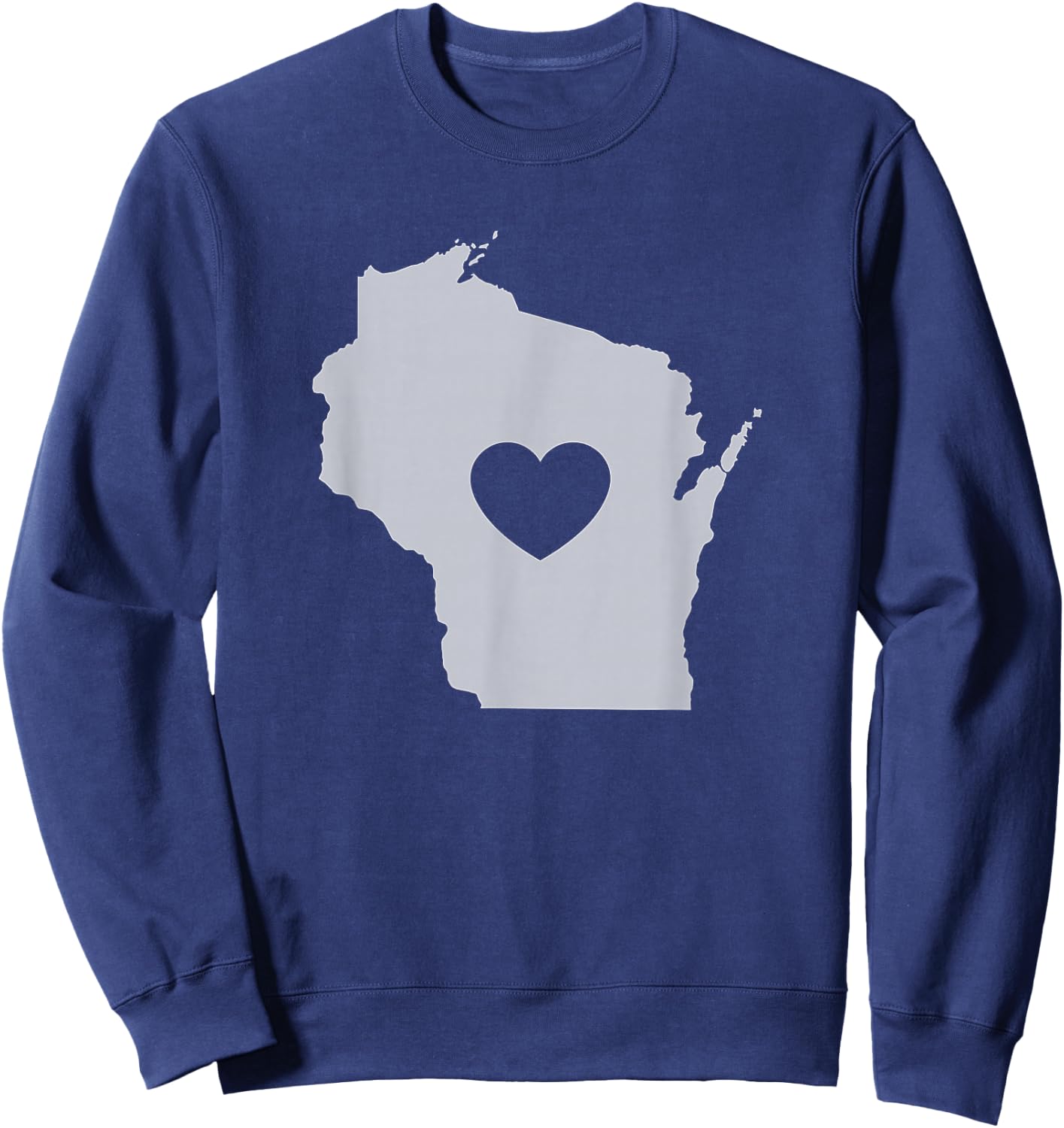 The Official Wisconsin Love Heart Sweatshirt - Sweatshirt | Navy
