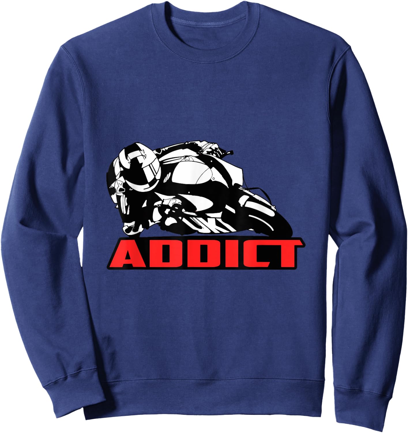 "Addict Race GP" Very Funny Vintage Moto GP Gift Sweatshirt - Sweatshirt | Navy