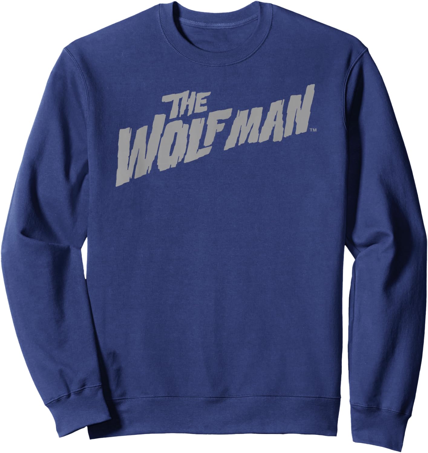 The Wolf Man Original with Grey Font Sweatshirt - Sweatshirt | Navy