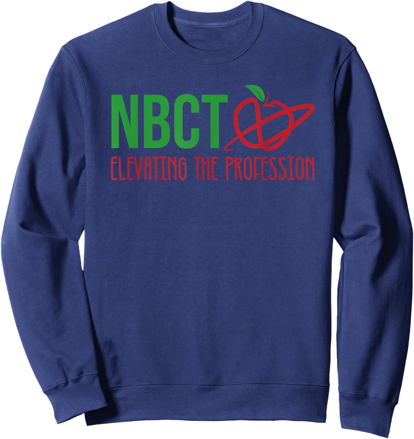 National Board Certified Teacher Minimalist Apple Women Sweatshirt - Sweatshirt | Navy