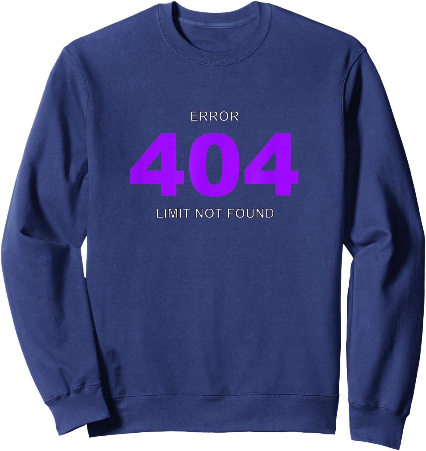 Purple No 404 Limit Purple Graphic Sweatshirt - Sweatshirt | Navy