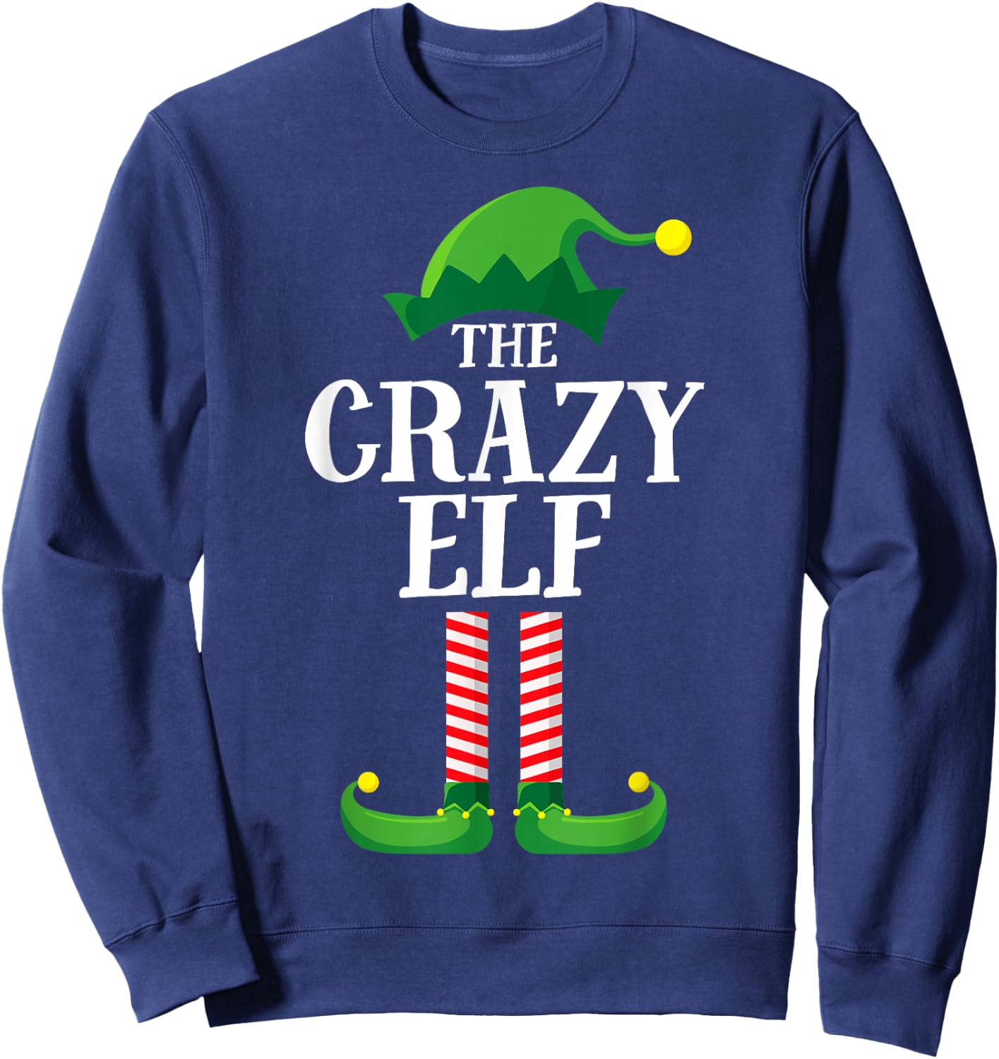 Crazy Elf Matching Family Group Christmas Party Pyjamas Sweatshirt - Sweatshirt | Navy